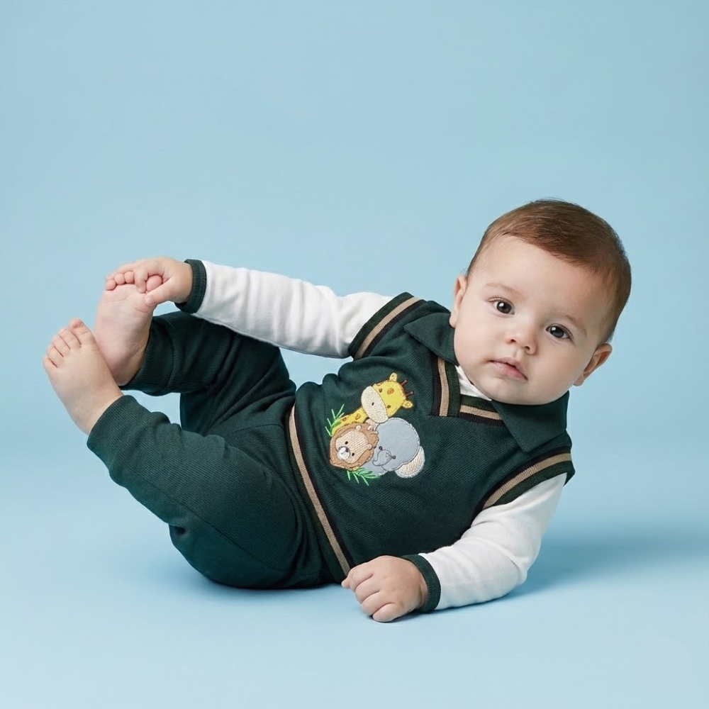 Menina sorrindo usando vestido floral em campo aberto